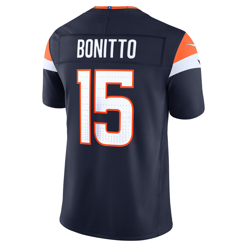 Men's Denver Broncos Nik Bonitto Nike Navy Alternate Vapor F.U.S.E. Stitched Limited Jersey - Image 4