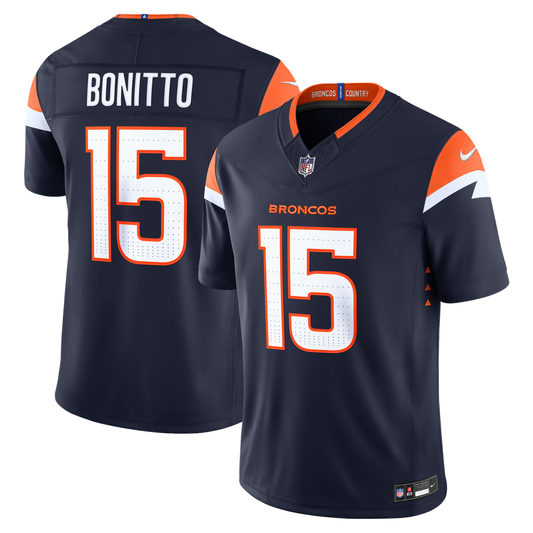 Men's Denver Broncos Nik Bonitto Nike Navy Alternate Vapor F.U.S.E. Stitched Limited Jersey - Image 1