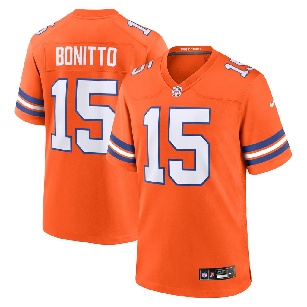 Men's Denver Broncos Nik Bonitto Nike  Orange Alternate 2 Mile High Collection 1977 Throwback Game Jersey - Image 2