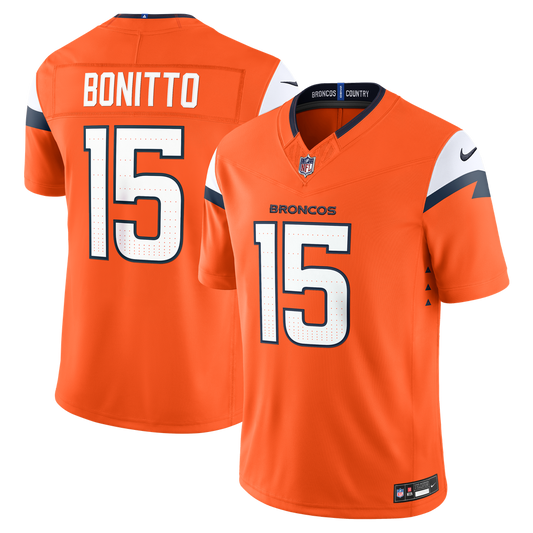 Men's Denver Broncos Nik Bonitto Nike Orange Team Vapor F.U.S.E. Stitched Limited Jersey - Image 1