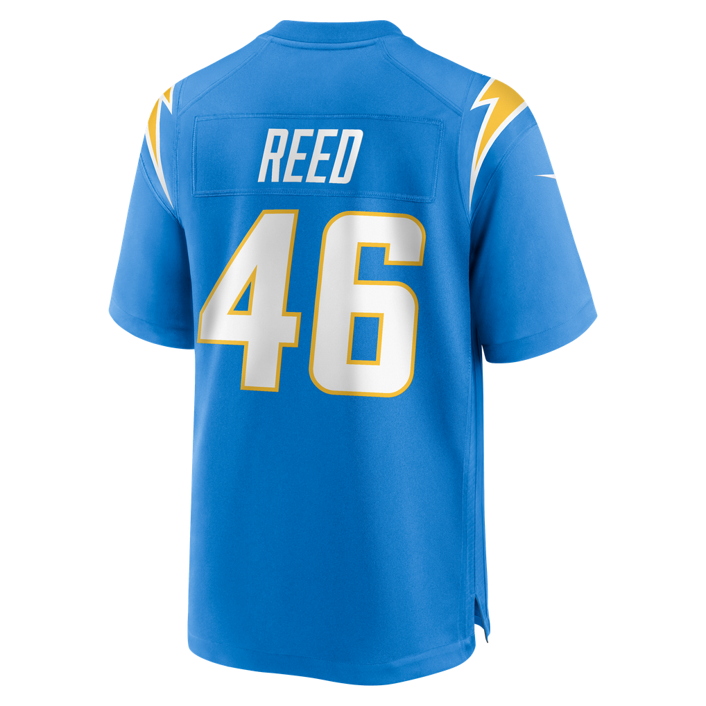 Men's Los Angeles Chargers Nikko Reed Nike  Powder Blue Team Game Jersey - Image 4