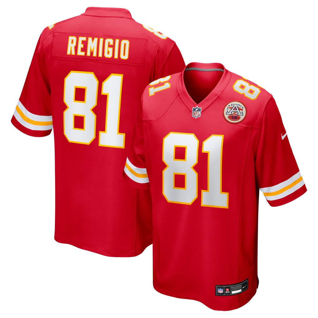 Men's Kansas City Chiefs Nikko Remigio Nike  Red Team Game Jersey - Image 1
