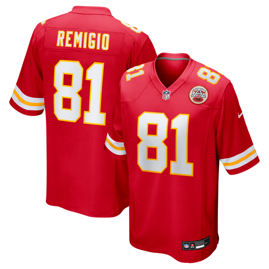 Men's Kansas City Chiefs Nikko Remigio Nike  Red Team Game Jersey - Image 1