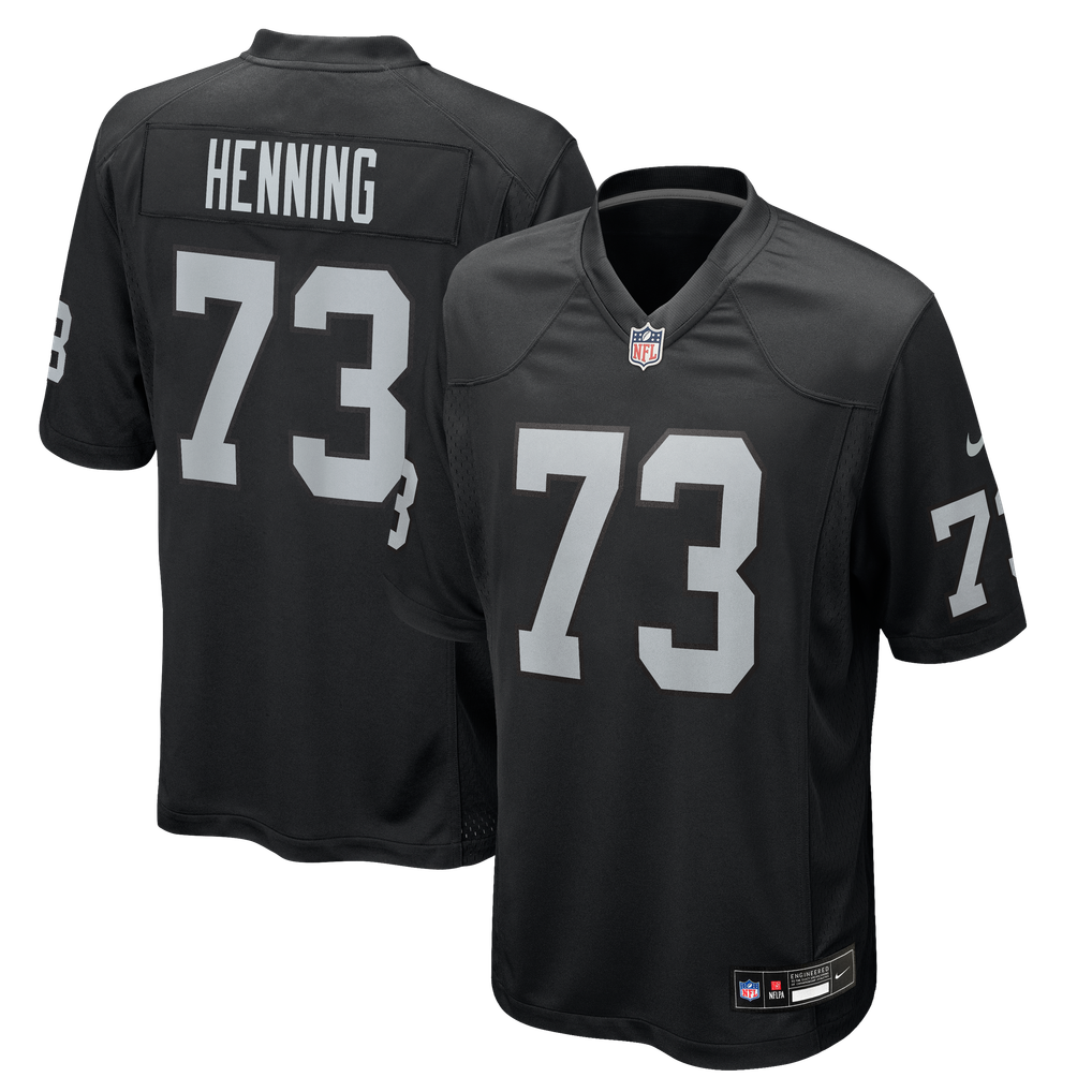 Men's Las Vegas Raiders Niklas Henning Nike Black Team Game Jersey - Image 2