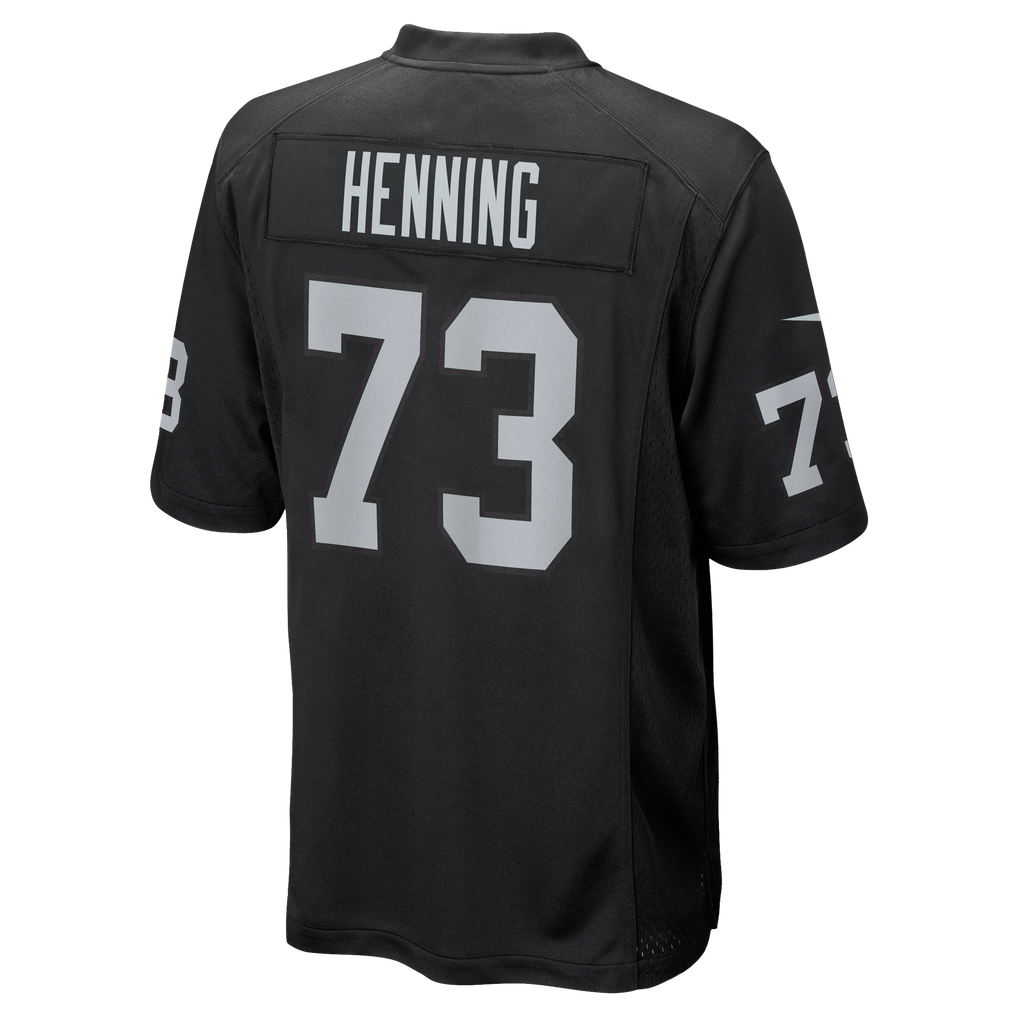 Men's Las Vegas Raiders Niklas Henning Nike Black Team Game Jersey - Image 6