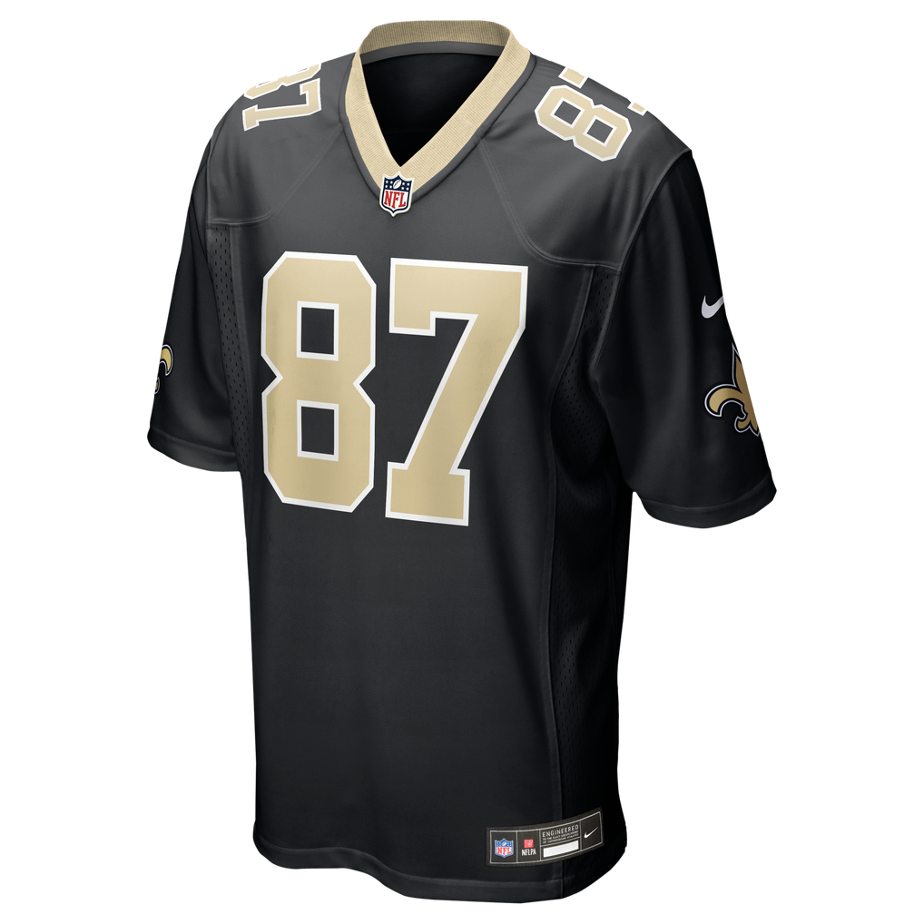 Men's New Orleans Saints Noah Fant Nike Black Team Game Jersey - Image 5
