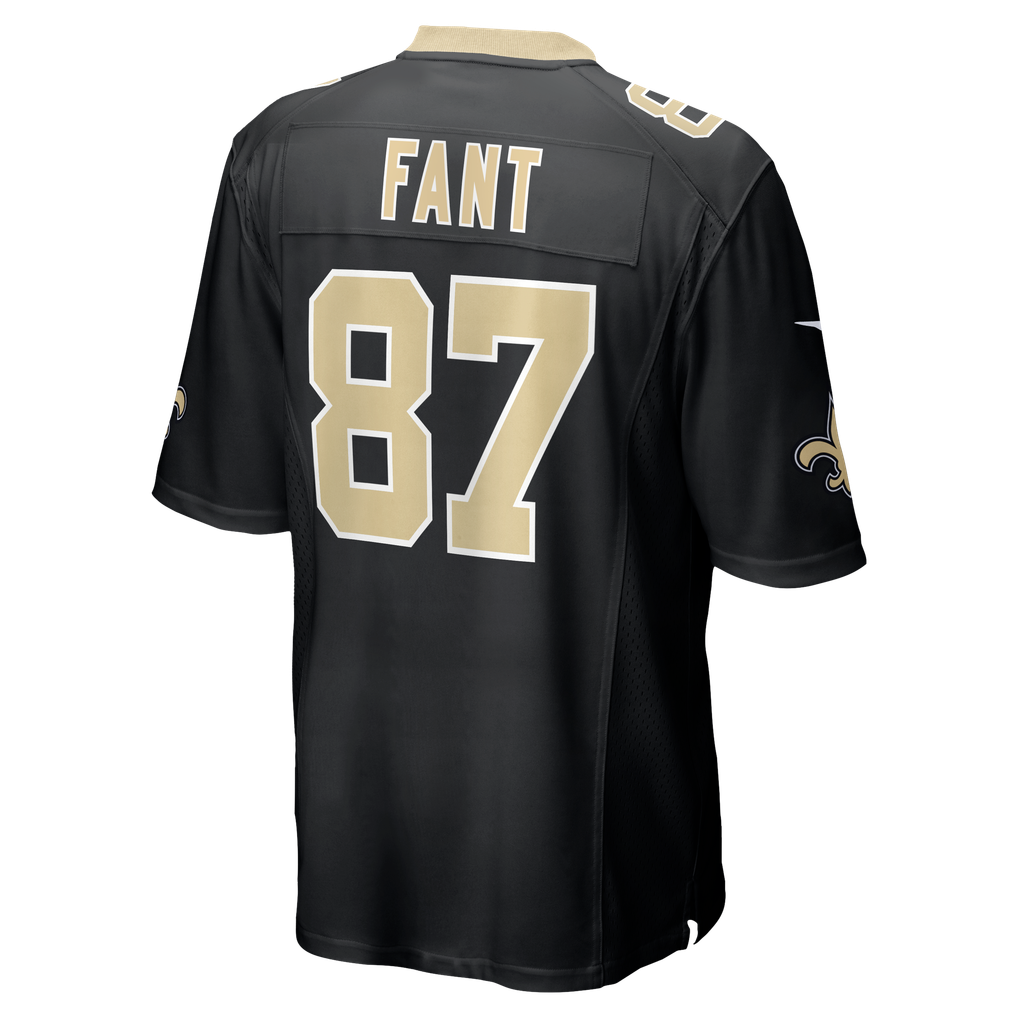 Men's New Orleans Saints Noah Fant Nike Black Team Game Jersey - Image 6