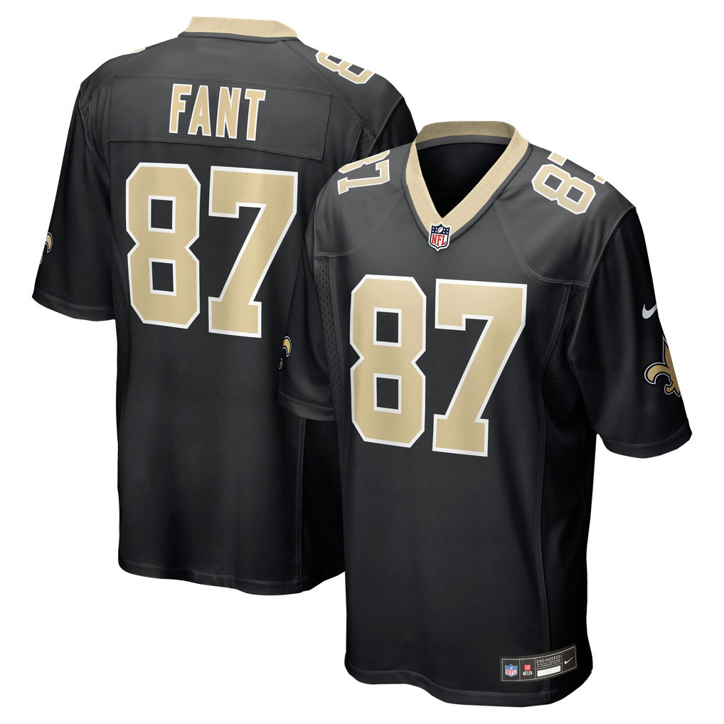 Men's New Orleans Saints Noah Fant Nike Black Team Game Jersey - Image 1