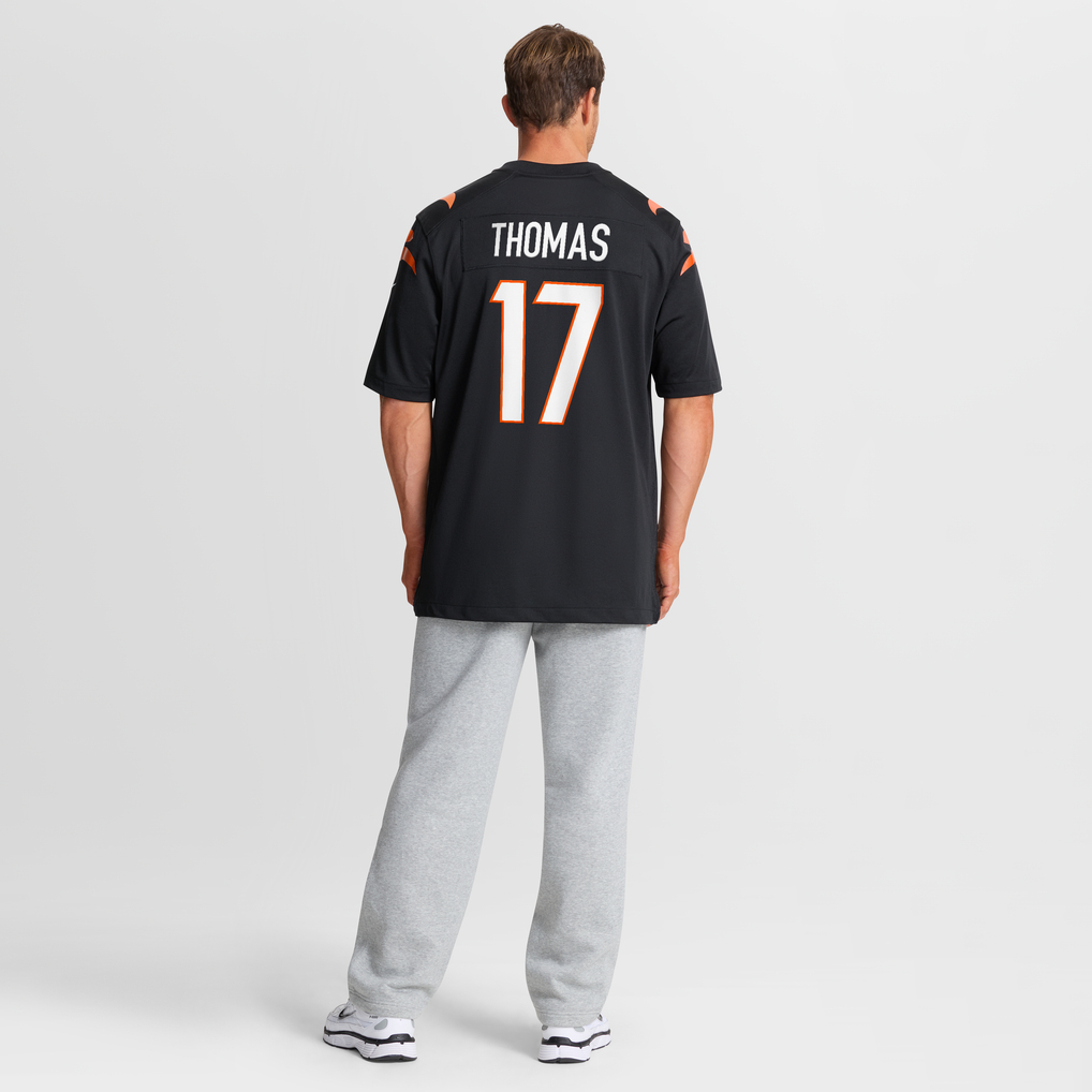 Men's Cincinnati Bengals Noah Thomas Nike Black Team Game Jersey - Image 4