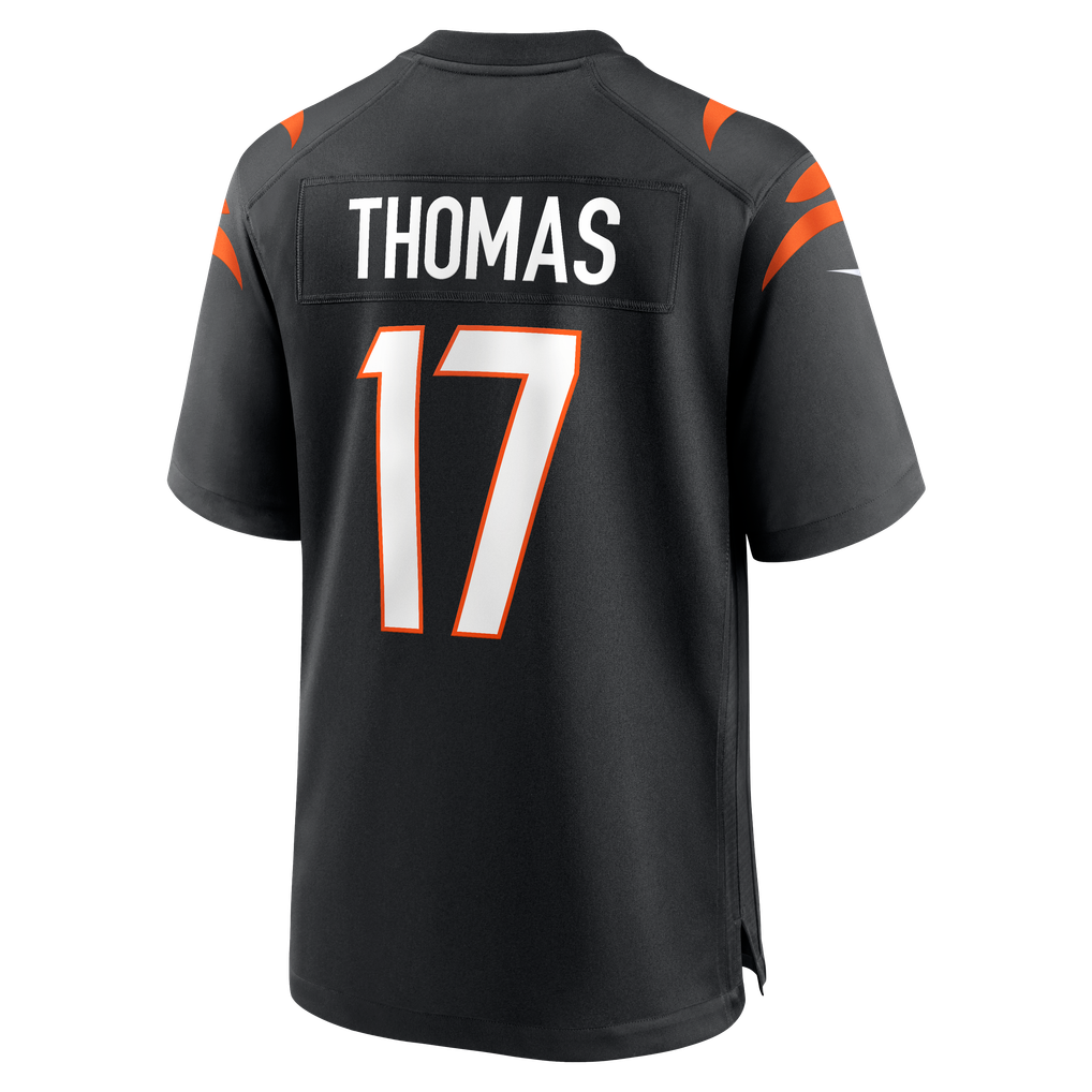 Men's Cincinnati Bengals Noah Thomas Nike Black Team Game Jersey - Image 6
