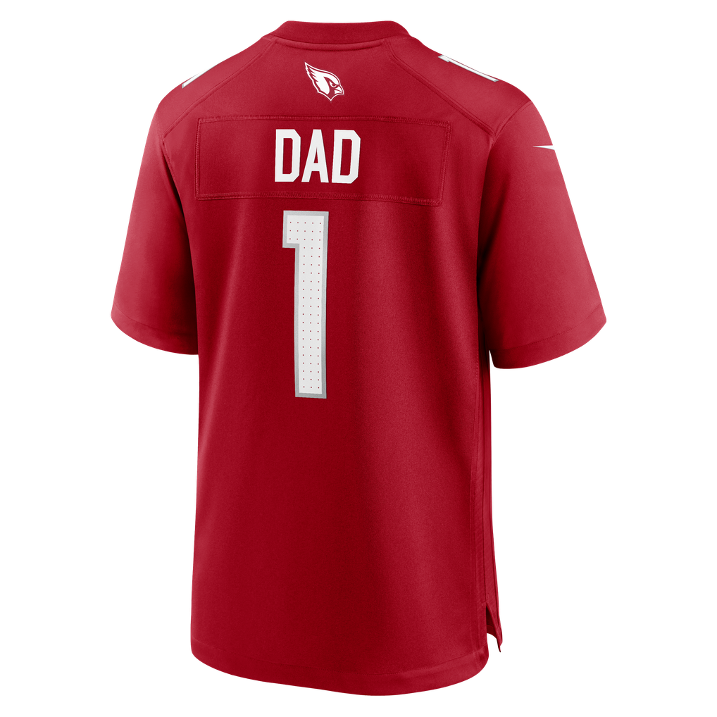 Men's Arizona Cardinals Number 1 Dad Nike Cardinal Game Jersey - Image 4