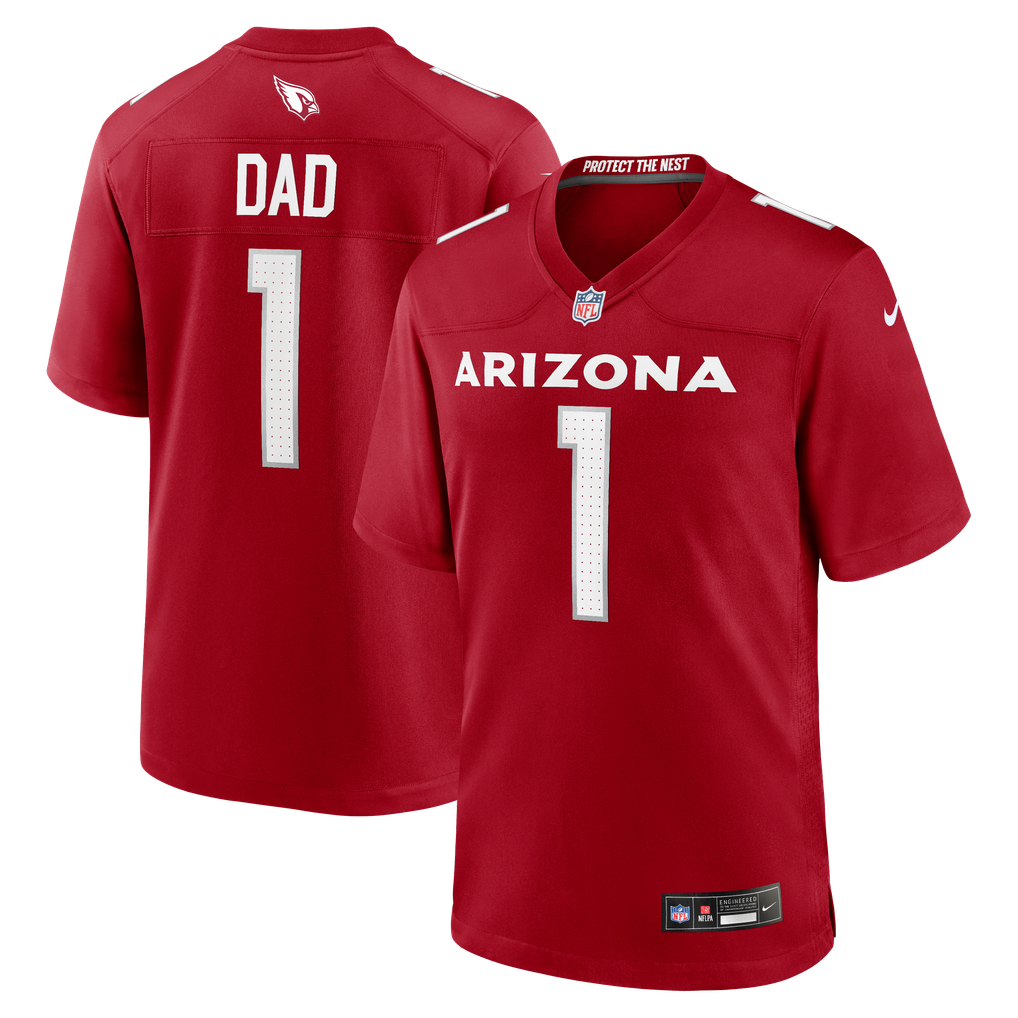 Men's Arizona Cardinals Number 1 Dad Nike Cardinal Game Jersey - Image 1