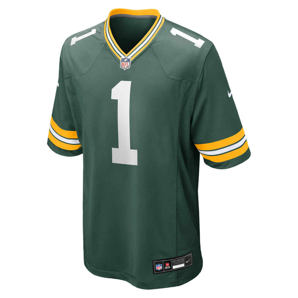 Men's Green Bay Packers Number 1 Dad Nike Green Game Jersey - Image 3