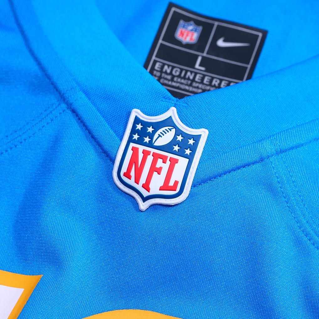Men's Los Angeles Chargers Number 1 Dad Nike Powder Blue Game Jersey - Image 5