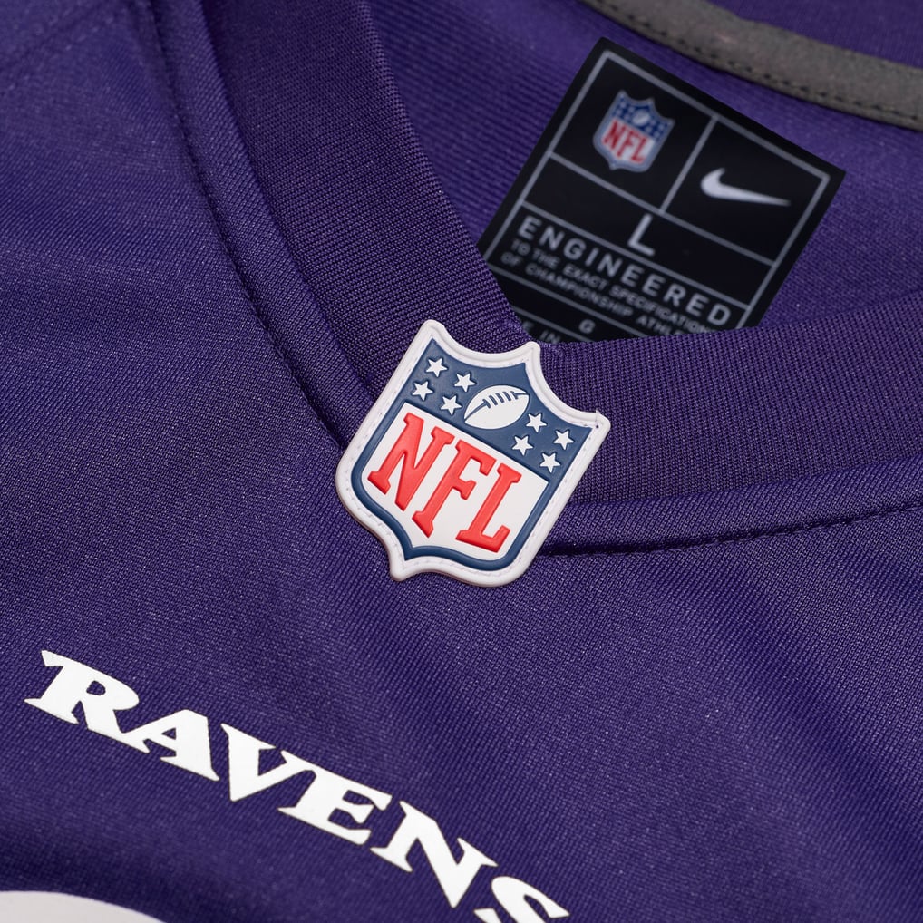 Men's Baltimore Ravens Number 1 Dad Nike Purple Game Jersey