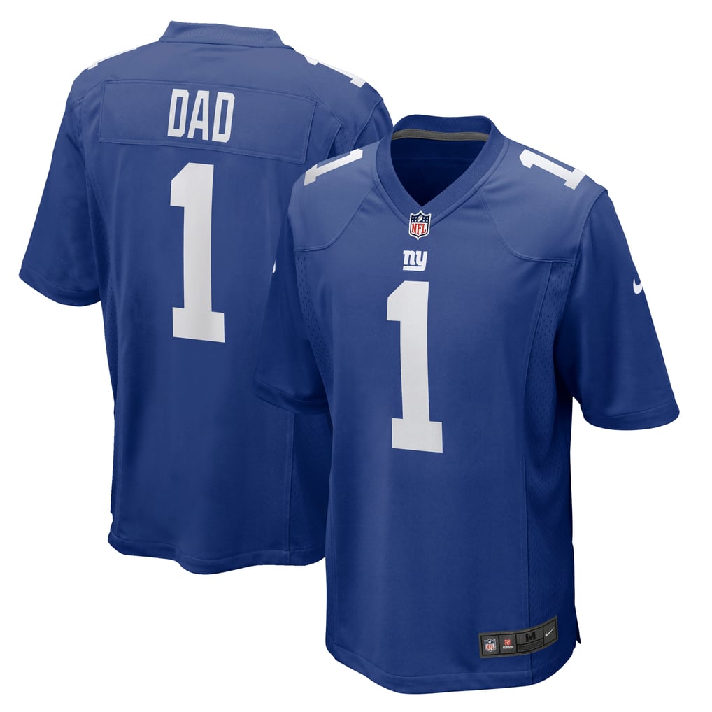 Men's New York Giants Number 1 Dad Nike Royal Game Jersey - Image 2