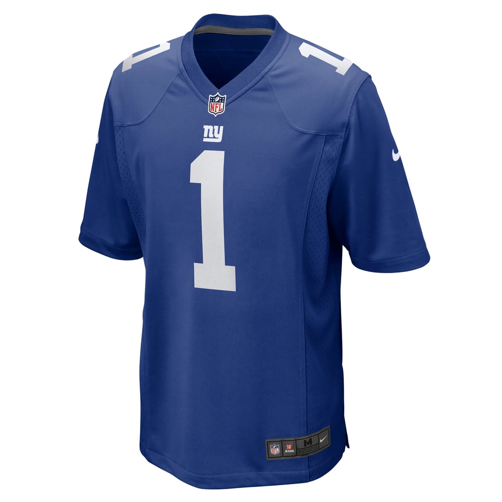 Men's New York Giants Number 1 Dad Nike Royal Game Jersey - Image 3