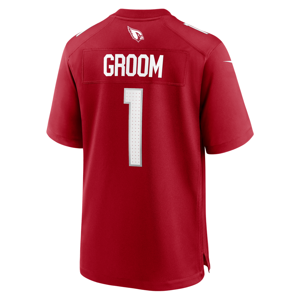 Men's Arizona Cardinals Number 1 Groom Nike Cardinal Game Jersey - Image 4