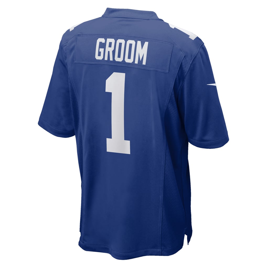 Men's New York Giants Number 1 Groom Nike Royal Game Jersey - Image 4