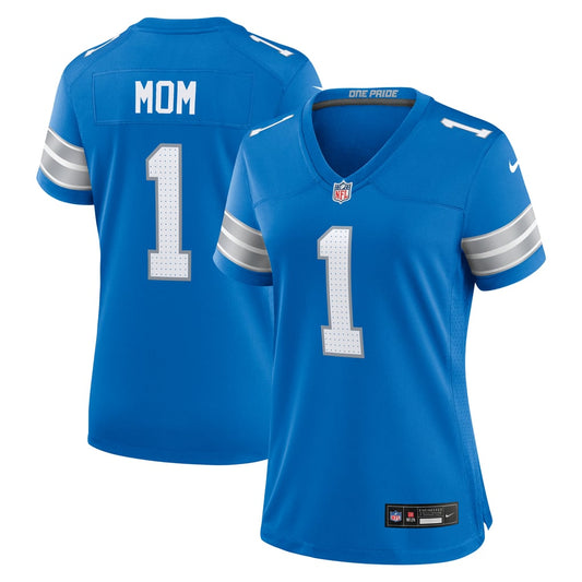 Men's Detroit Lions Number 1 Mom Nike Blue Game Jersey - Image 1
