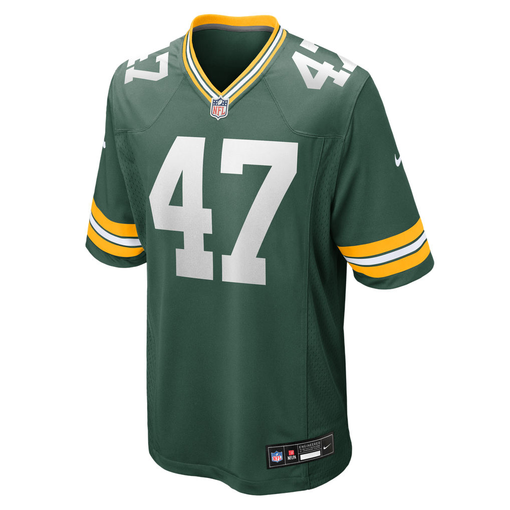 Men's Green Bay Packers Nyjalik Kelly Nike Green Team Game Jersey - Image 5