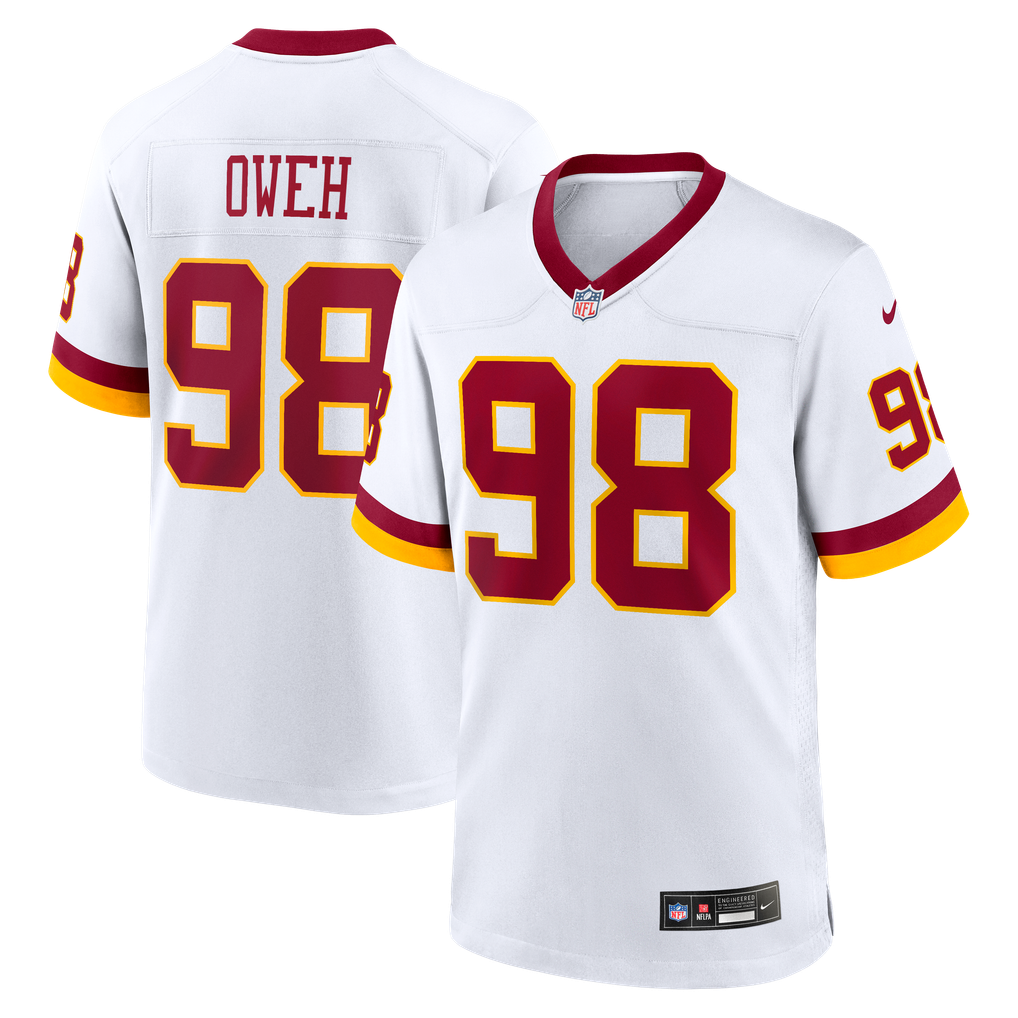 Men's Washington Commanders Odafe Oweh Nike White Game Jersey - Image 2