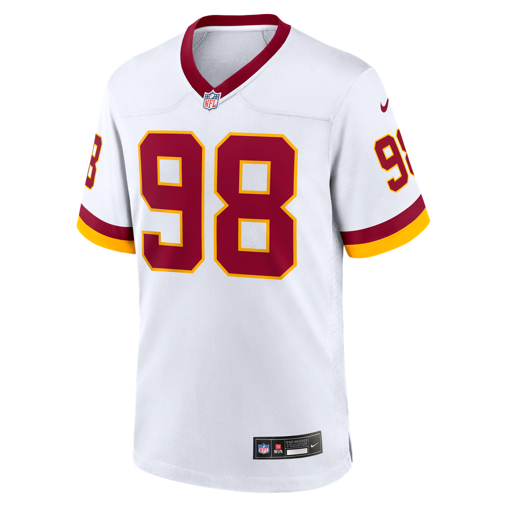 Men's Washington Commanders Odafe Oweh Nike White Game Jersey - Image 3