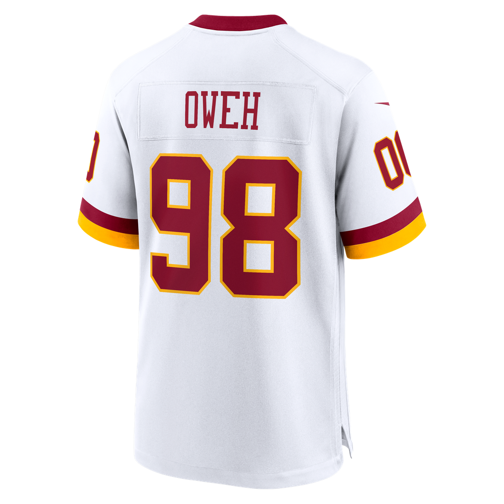 Men's Washington Commanders Odafe Oweh Nike White Game Jersey - Image 4