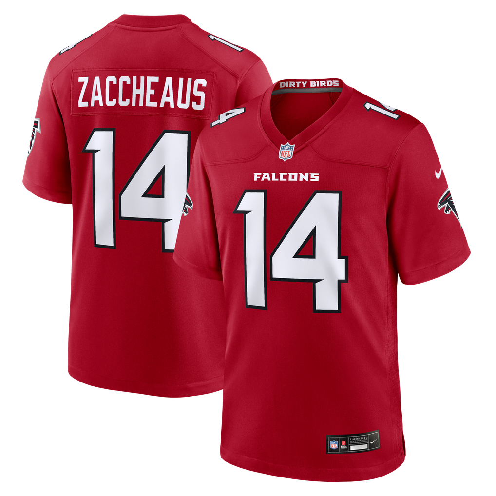 Men's Atlanta Falcons Olamide Zaccheaus Nike Red Team Game Jersey