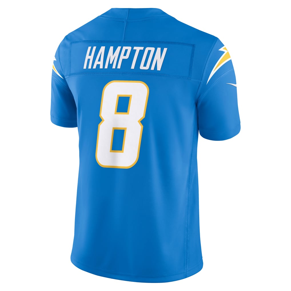 Men's Los Angeles Chargers Omarion Hampton Nike Powder Blue Team Vapor F.U.S.E. Stitched Limited Jersey - Image 4