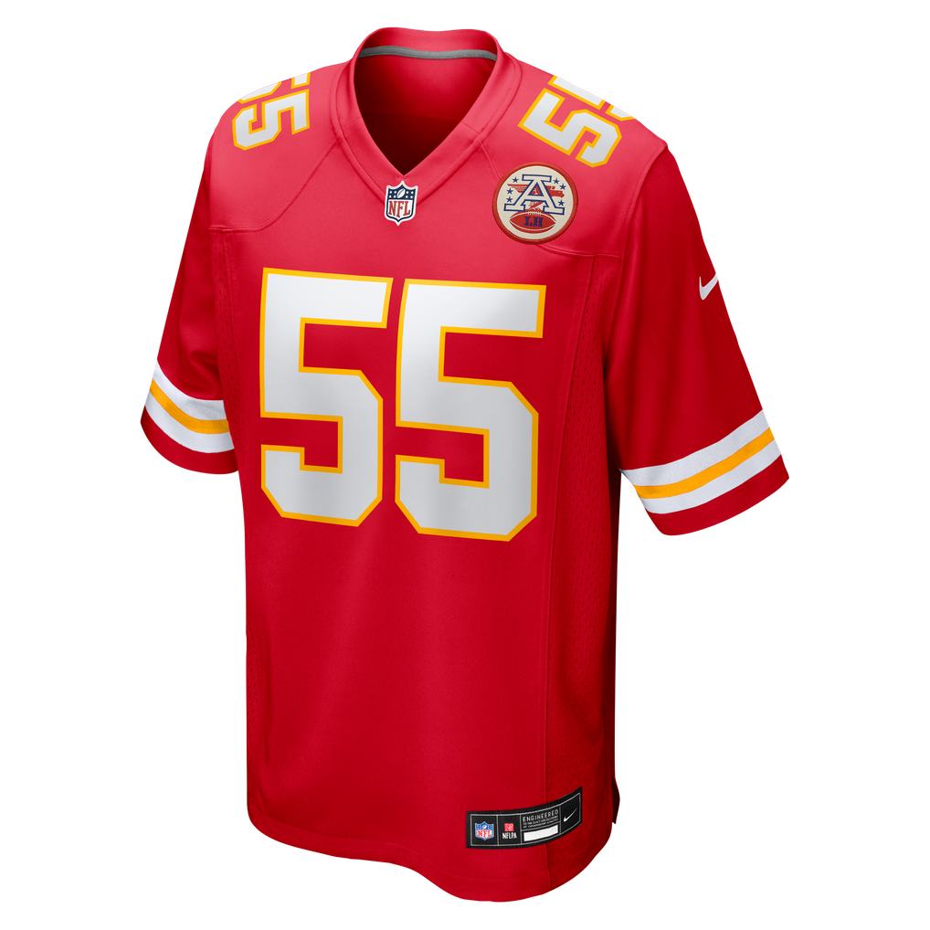 Men's Kansas City Chiefs Omarr Norman-Lott Nike  Red Team Game Jersey - Image 3