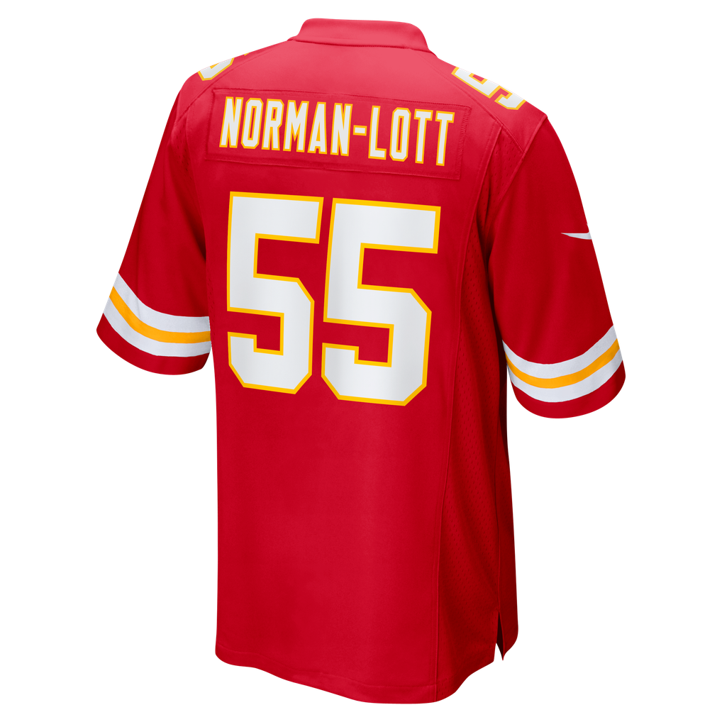 Men's Kansas City Chiefs Omarr Norman-Lott Nike  Red Team Game Jersey - Image 4