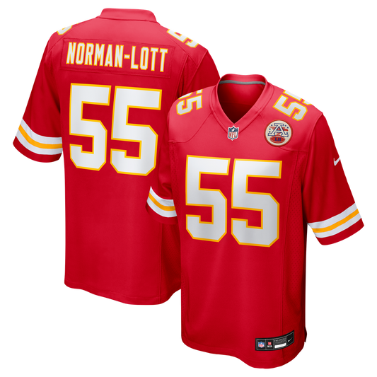 Men's Kansas City Chiefs Omarr Norman-Lott Nike  Red Team Game Jersey - Image 1