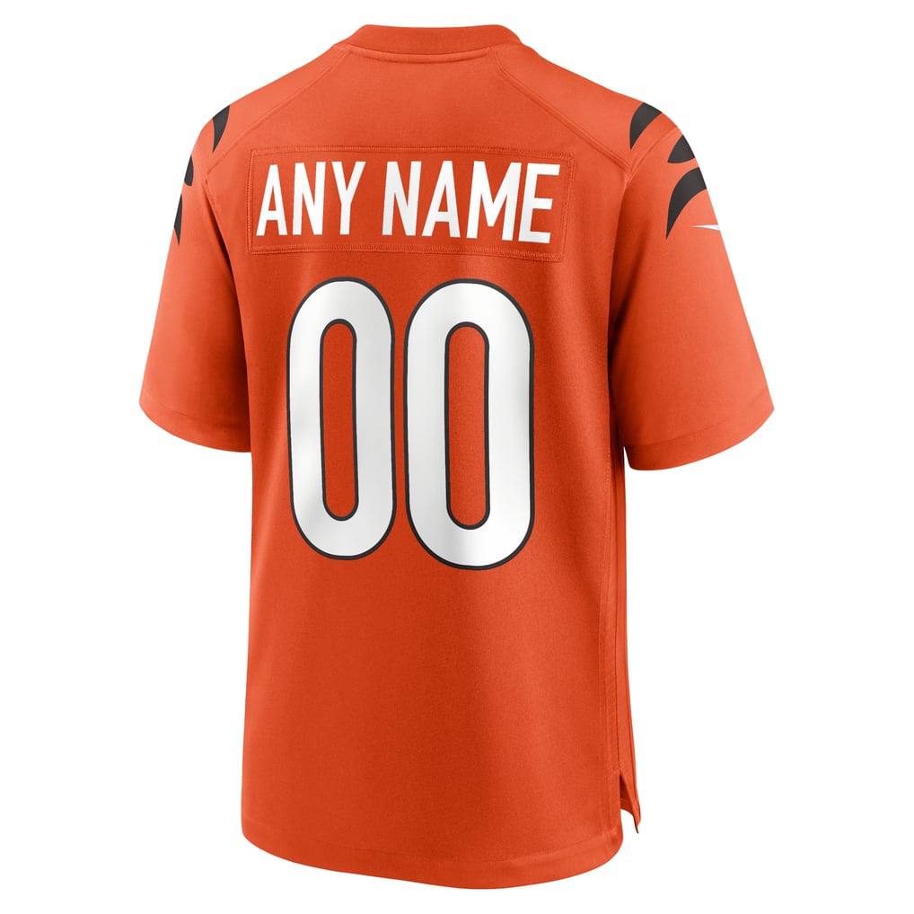 Men's Cincinnati Bengals Nike Orange Alternate Game Custom Jersey - Image 4