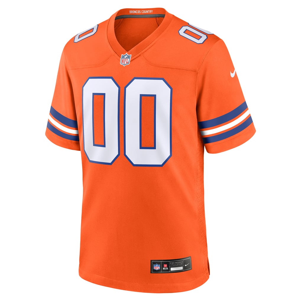 Men's Denver Broncos Nike Orange Mile High Collection 1977 Throwback Custom Game Jersey - Image 3