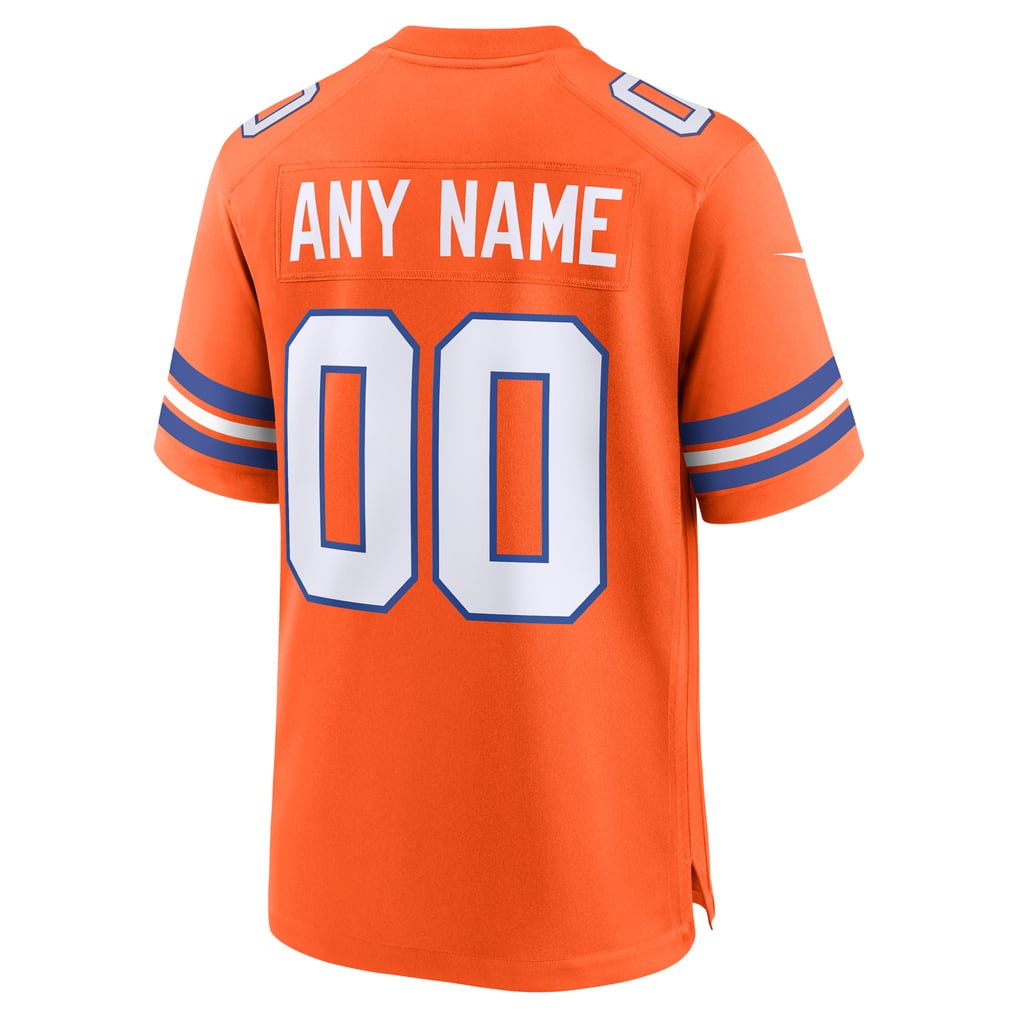 Men's Denver Broncos Nike Orange Mile High Collection 1977 Throwback Custom Game Jersey - Image 4