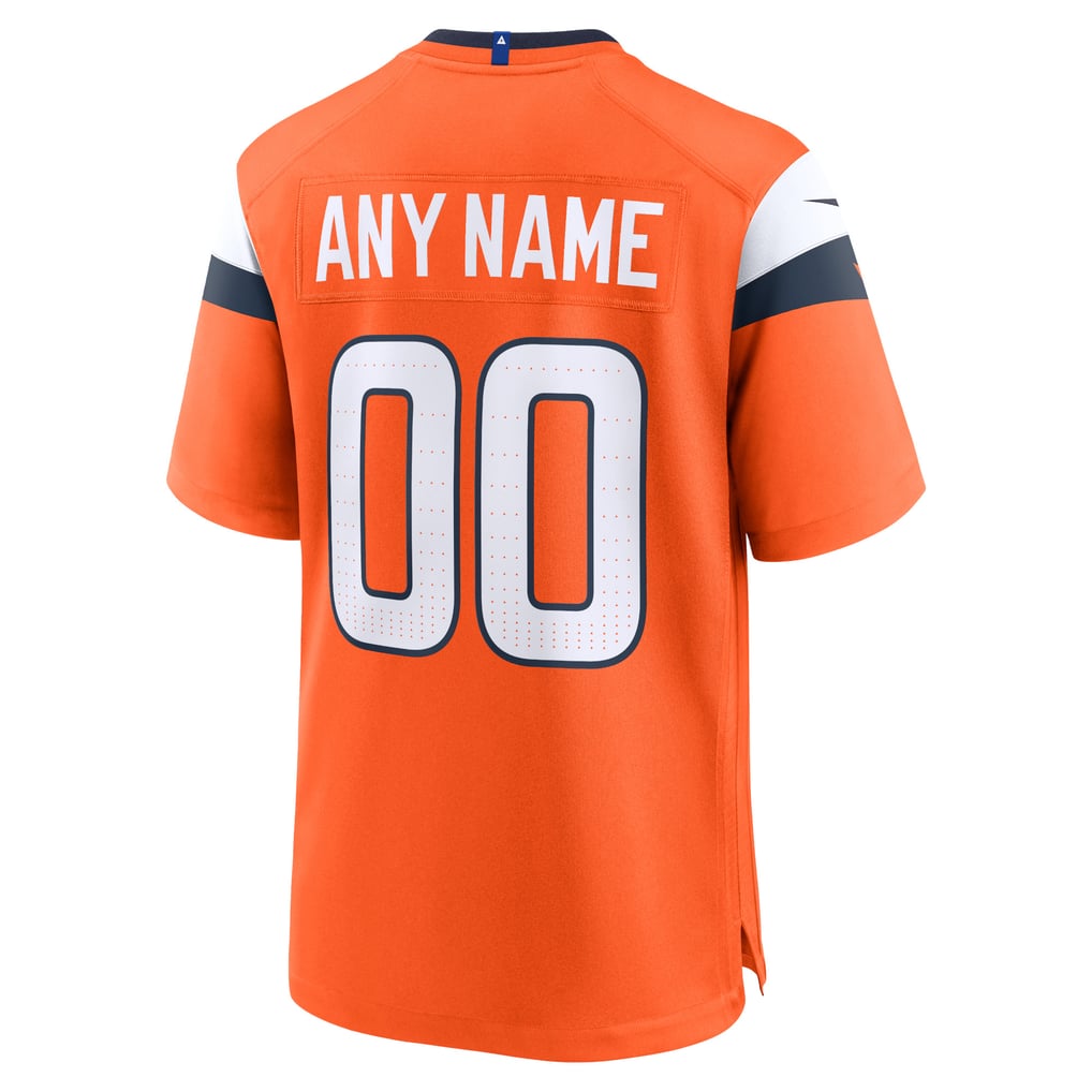 Men's Denver Broncos Nike Orange Team Custom Game Jersey - Image 4