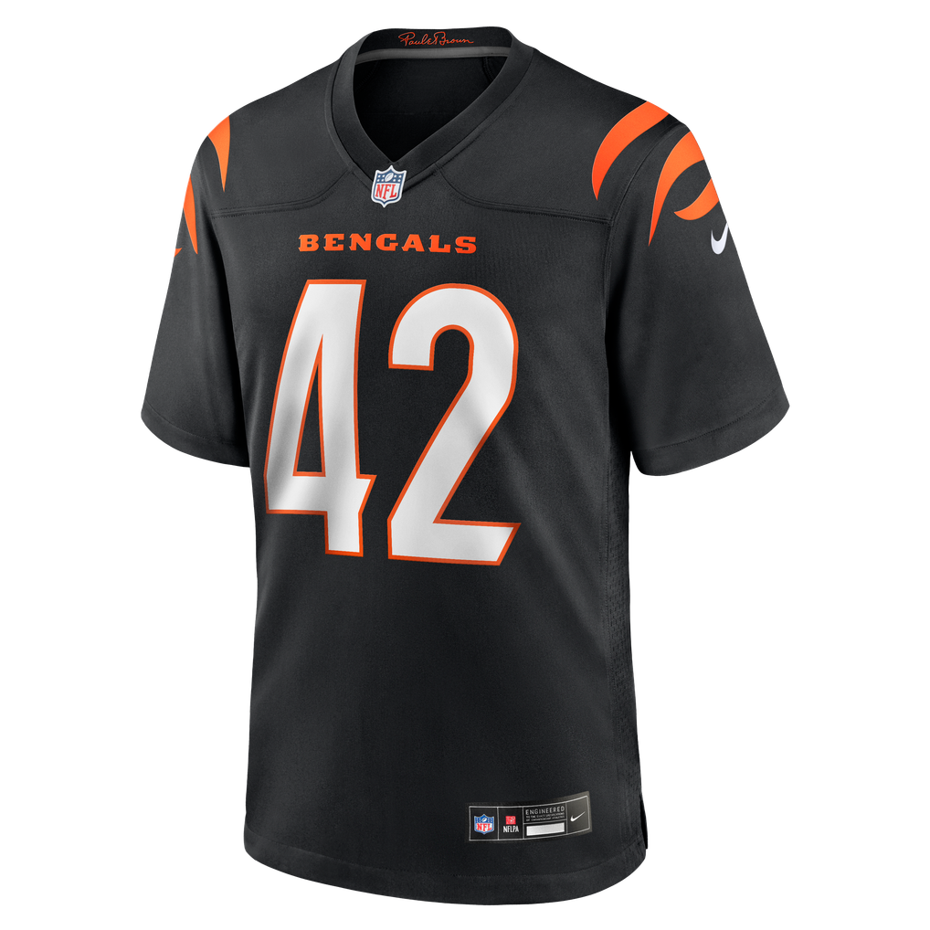 Men's Cincinnati Bengals Oren Burks Nike Black Team Game Jersey - Image 3