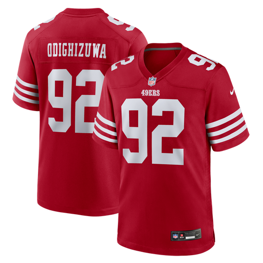 Men's San Francisco 49ers Osa Odighizuwa Nike  Scarlet Team Game Jersey - Image 1