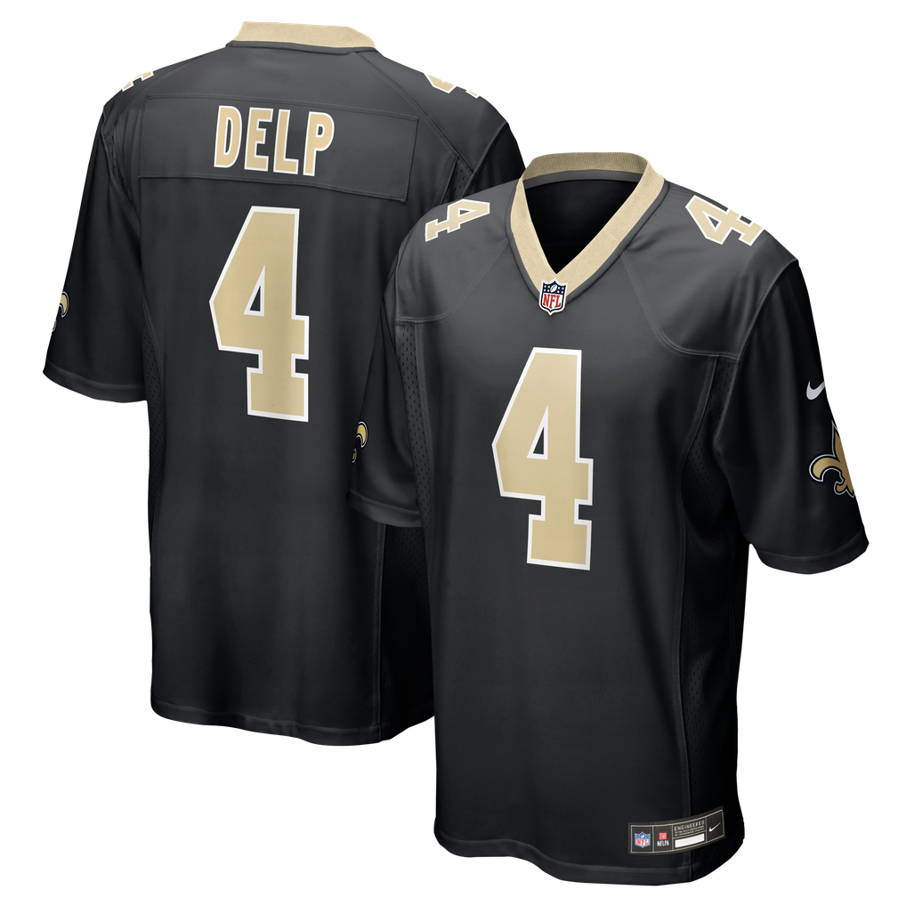 Men's New Orleans Saints Oscar Delp Nike Black Team Game Jersey - Image 2