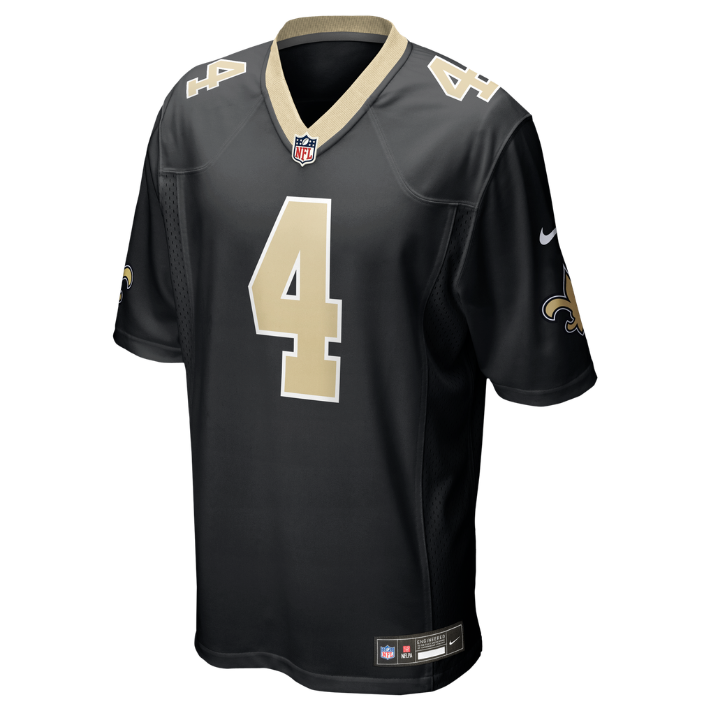Men's New Orleans Saints Oscar Delp Nike Black Team Game Jersey - Image 5