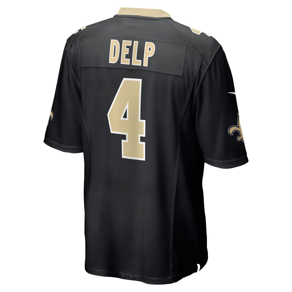 Men's New Orleans Saints Oscar Delp Nike Black Team Game Jersey - Image 6