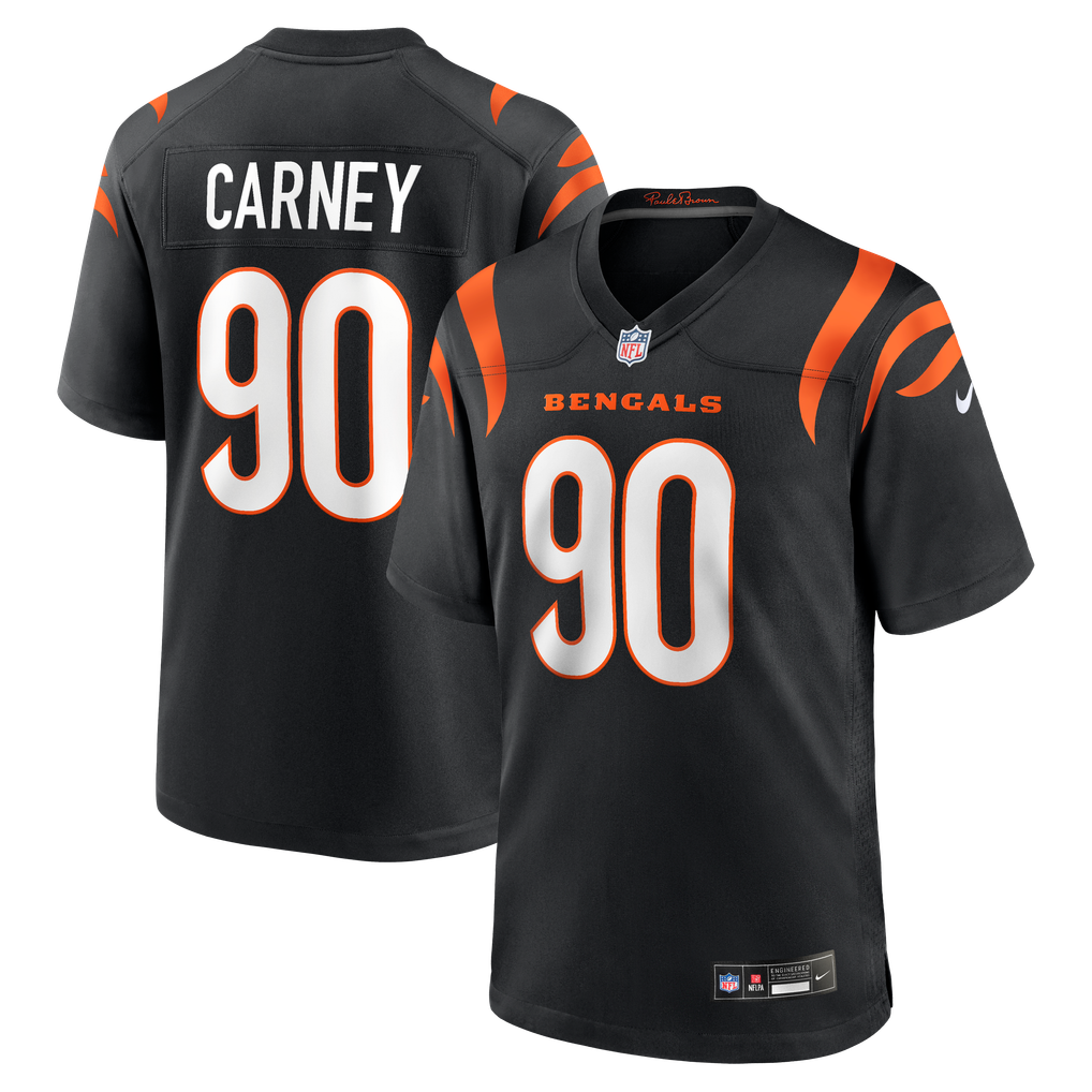 Men's Cincinnati Bengals Owen Carney Nike Black Home Game Player Jersey - Image 2