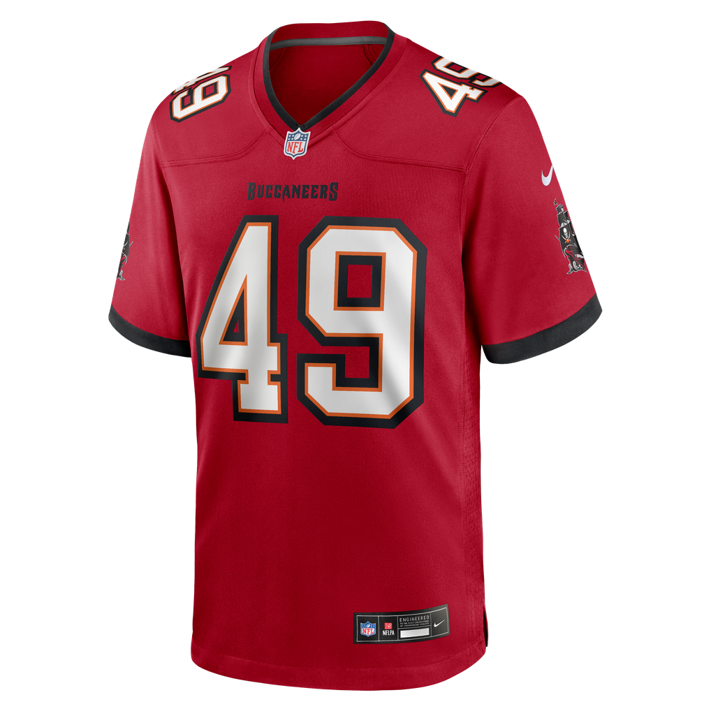 Men's Tampa Bay Buccaneers Owen Wright Nike  Red Team  Game Jersey - Image 3