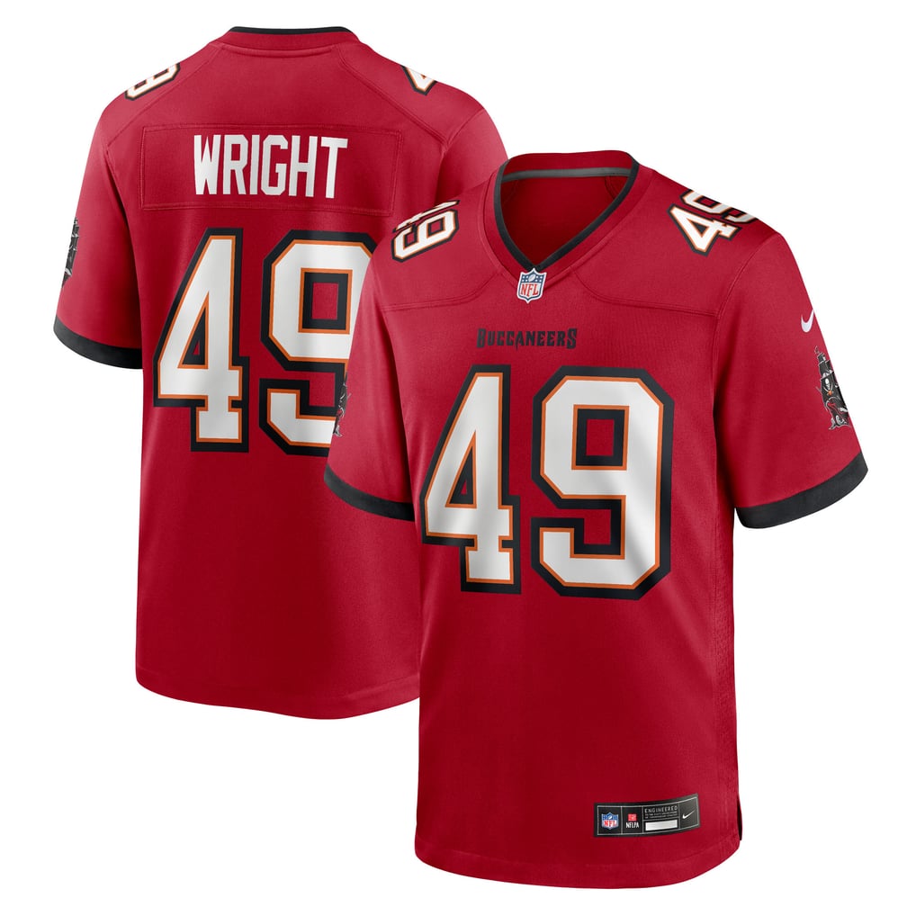 Men's Tampa Bay Buccaneers Owen Wright Nike  Red Team  Game Jersey - Image 1