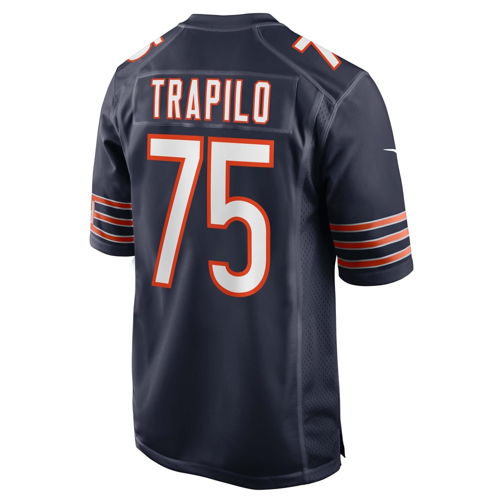 Men's Chicago Bears Ozzy Trapilo Nike Navy Team Game Jersey - Image 4