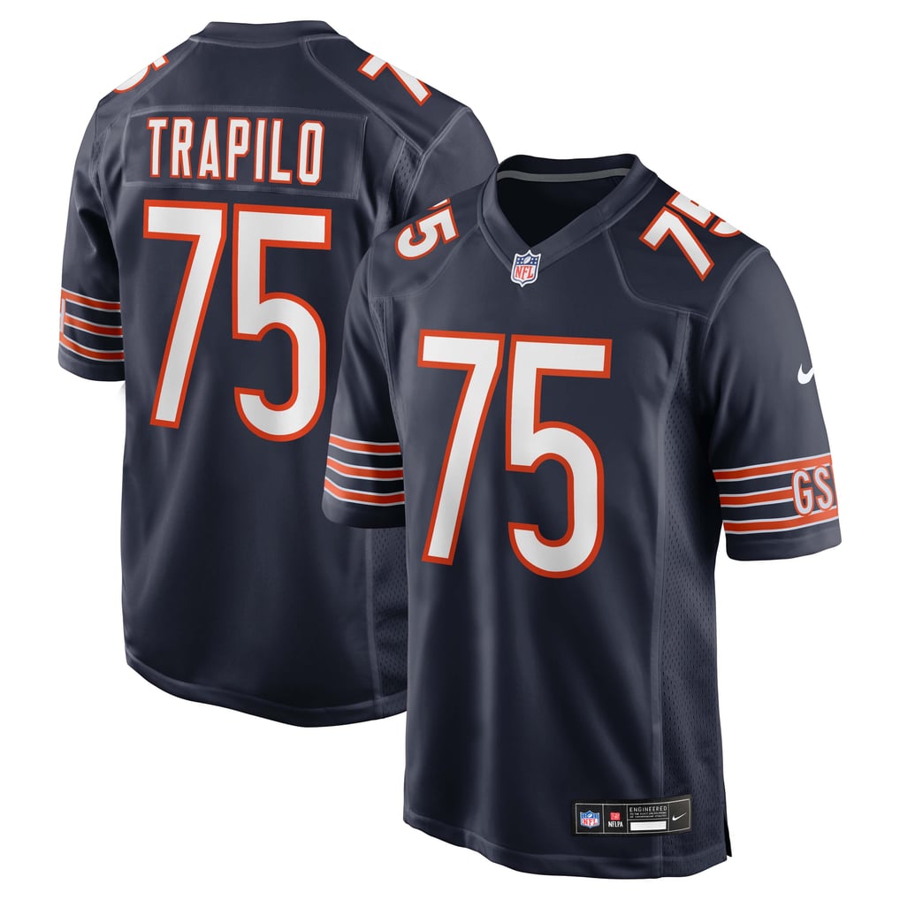 Men's Chicago Bears Ozzy Trapilo Nike Navy Team Game Jersey - Image 1