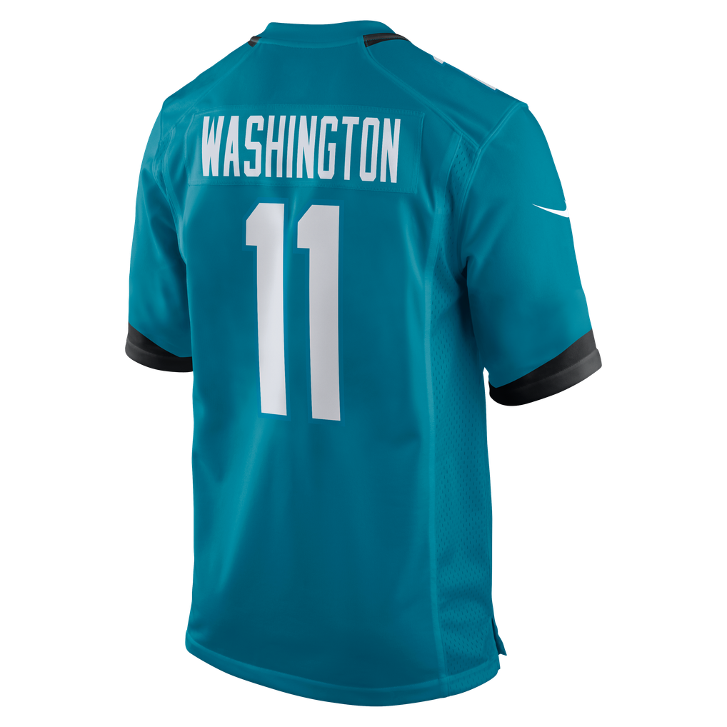 Men's Jacksonville Jaguars Parker Washington Nike  Teal Team Game Jersey - Image 4