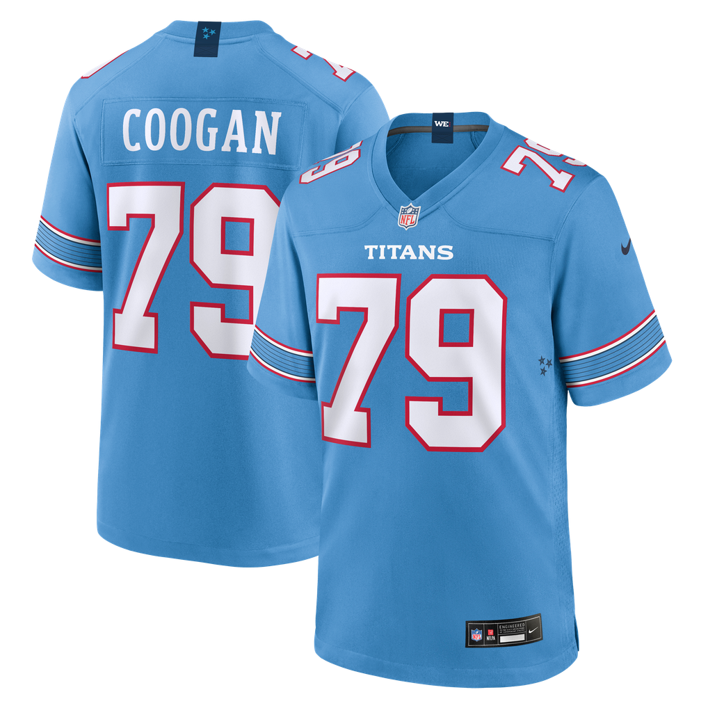 Men's Tennessee Titans Pat Coogan Nike Light Blue Team Game Jersey - Image 1