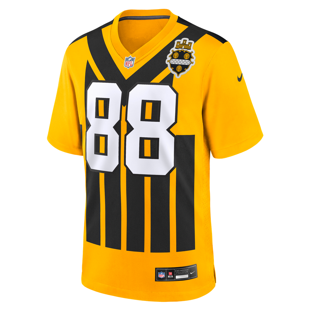 Men's Pittsburgh Steelers Pat Freiermuth Nike Gold Alternate 1933 Throwback Game Jersey - Image 7